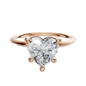 14K Rose Gold 4 Prong Basket Classic Knife Edge 1.5mm Engagement Ring