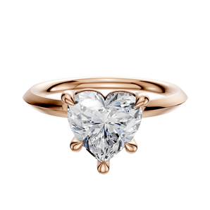 14K Rose Gold 4 Prong Basket Classic Knife Edge 2.0mm Engagement Ring