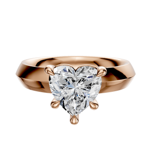 14K Rose Gold 4 Prong Basket Classic Knife Edge 4.0mm Engagement Ring