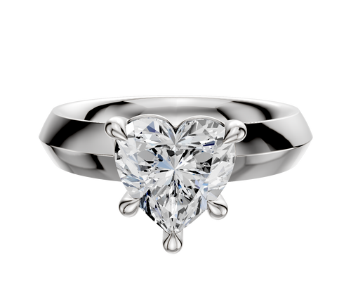 Platinum 4 Prong Basket Classic Knife Edge 4.0mm Engagement Ring