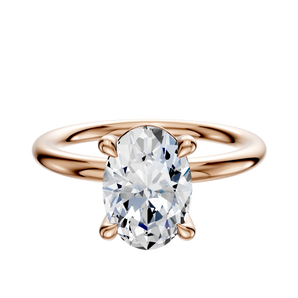 14K Rose Gold 4 Prong Basket Classic Dome 2.0mm Engagement Ring
