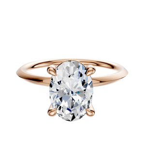 14K Rose Gold 4 Prong Basket Classic Knife Edge 1.5mm Engagement Ring