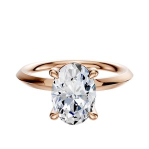 14K Rose Gold 4 Prong Basket Classic Knife Edge 2.0mm Engagement Ring