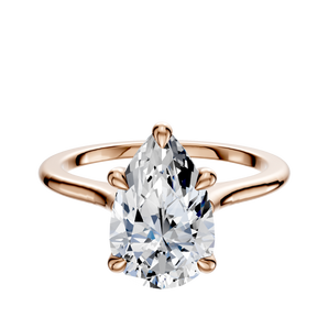 14K Rose Gold 4 Prong Basket Cathedral Dome 1.5mm Engagement Ring