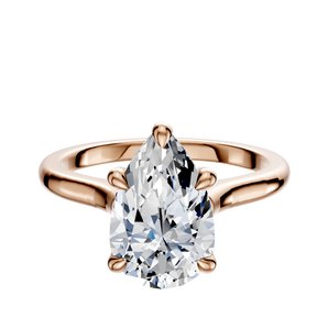 14K Rose Gold 4 Prong Basket Cathedral Dome 2.0mm Engagement Ring