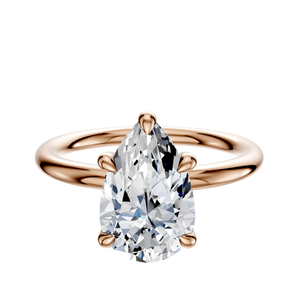 14K Rose Gold 4 Prong Basket Classic Dome 2.0mm Engagement Ring