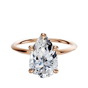 14K Rose Gold 4 Prong Basket Classic Knife Edge 1.5mm Engagement Ring