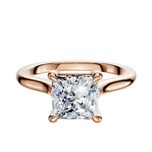 14K Rose Gold 4 Prong Basket Cathedral Dome 2.0mm Engagement Ring