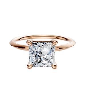 14K Rose Gold 4 Prong Basket Classic Knife Edge 1.5mm Engagement Ring