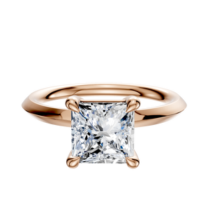 14K Rose Gold 4 Prong Basket Classic Knife Edge 2.0mm Engagement Ring