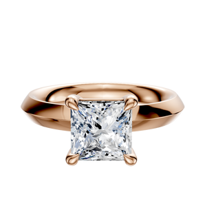 14K Rose Gold 4 Prong Basket Classic Knife Edge 3.0mm Engagement Ring