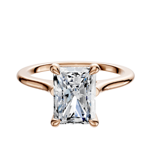 14K Rose Gold 4 Prong Basket Cathedral Dome 1.5mm Engagement Ring