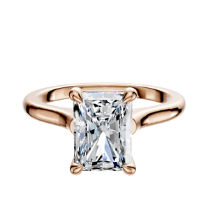 14K Rose Gold 4 Prong Basket Cathedral Dome 2.0mm Engagement Ring