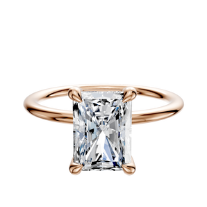 14K Rose Gold 4 Prong Basket Classic Dome 1.5mm Engagement Ring