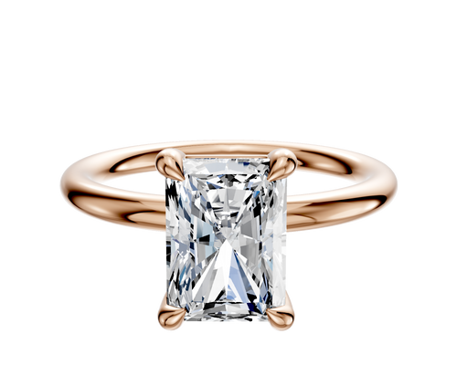 14K Rose Gold 4 Prong Basket Classic Dome 2.0mm Engagement Ring