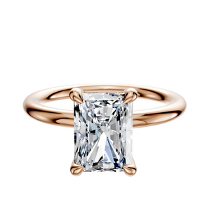 14K Rose Gold 4 Prong Basket Classic Dome 2.0mm Engagement Ring