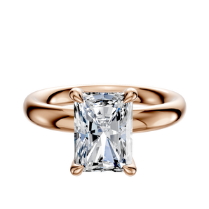 14K Rose Gold 4 Prong Basket Classic Dome 3.0mm Engagement Ring