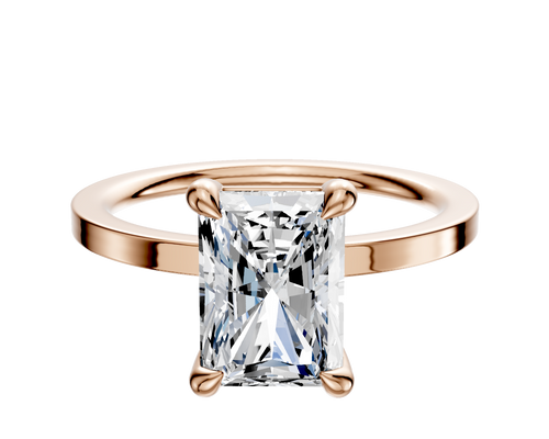 14K Rose Gold 4 Prong Basket Classic Flat 1.5mm Engagement Ring