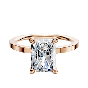 14K Rose Gold 4 Prong Basket Classic Flat 1.5mm Engagement Ring