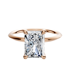 14K Rose Gold 4 Prong Basket Classic Knife Edge 1.5mm Engagement Ring