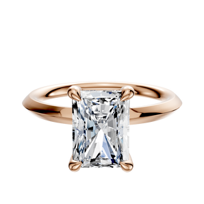 14K Rose Gold 4 Prong Basket Classic Knife Edge 2.0mm Engagement Ring