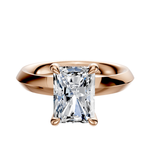 14K Rose Gold 4 Prong Basket Classic Knife Edge 3.0mm Engagement Ring