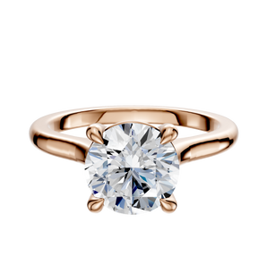 14K Rose Gold 4 Prong Basket Cathedral Dome 2.0mm Engagement Ring