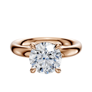 14K Rose Gold 4 Prong Basket Classic Dome 3.0mm Engagement Ring