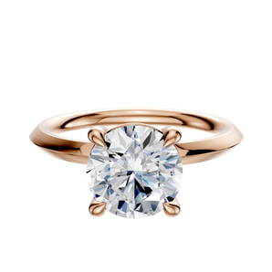 14K Rose Gold 4 Prong Basket Classic Knife Edge 2.0mm Engagement Ring