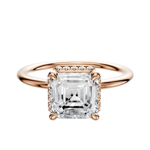 14K Rose Gold 4 Prong Collar Classic Dome 1.5mm Engagement Ring