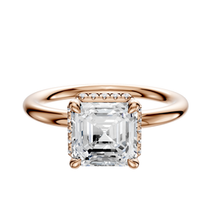 14K Rose Gold 4 Prong Collar Classic Dome 2.0mm Engagement Ring