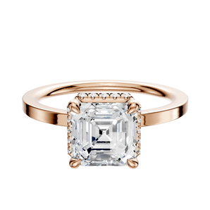 14K Rose Gold 4 Prong Collar Classic Flat 1.5mm Engagement Ring