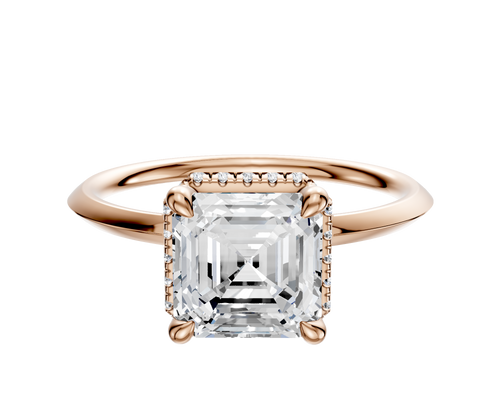 14K Rose Gold 4 Prong Collar Classic Knife Edge 1.5mm Engagement Ring