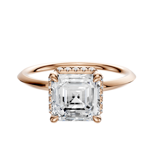 14K Rose Gold 4 Prong Collar Classic Knife Edge 1.5mm Engagement Ring