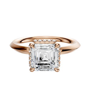 14K Rose Gold 4 Prong Collar Classic Knife Edge 2.0mm Engagement Ring