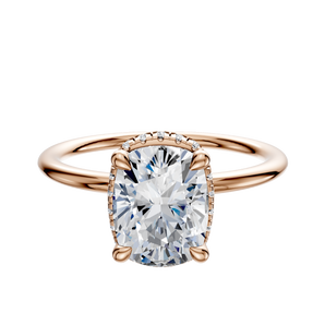 14K Rose Gold 4 Prong Collar Classic Dome 1.5mm Engagement Ring