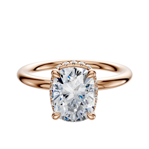 14K Rose Gold 4 Prong Collar Classic Dome 2.0mm Engagement Ring