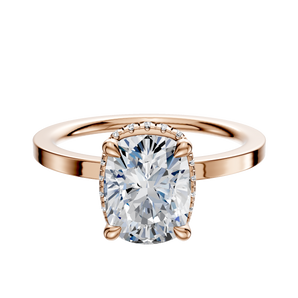 14K Rose Gold 4 Prong Collar Classic Flat 1.5mm Engagement Ring