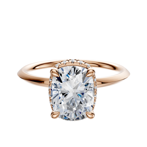 14K Rose Gold 4 Prong Collar Classic Knife Edge 1.5mm Engagement Ring