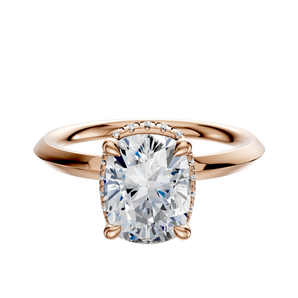 14K Rose Gold 4 Prong Collar Classic Knife Edge 2.0mm Engagement Ring