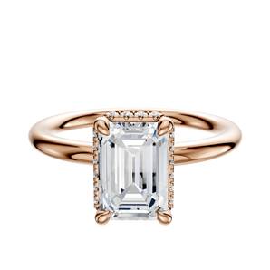 14K Rose Gold 4 Prong Collar Classic Dome 2.0mm Engagement Ring