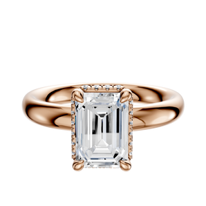 14K Rose Gold 4 Prong Collar Classic Dome 3.0mm Engagement Ring