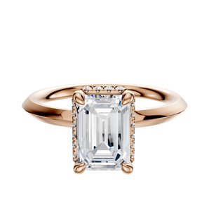 14K Rose Gold 4 Prong Collar Classic Knife Edge 2.0mm Engagement Ring