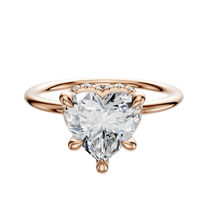 14K Rose Gold 4 Prong Collar Classic Dome 1.5mm Engagement Ring