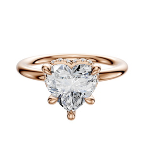 14K Rose Gold 4 Prong Collar Classic Dome 2.0mm Engagement Ring