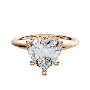 14K Rose Gold 4 Prong Collar Classic Knife Edge 1.5mm Engagement Ring