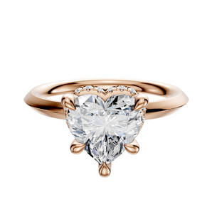 14K Rose Gold 4 Prong Collar Classic Knife Edge 2.0mm Engagement Ring