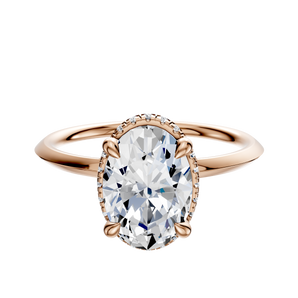 14K Rose Gold 4 Prong Collar Classic Knife Edge 1.5mm Engagement Ring