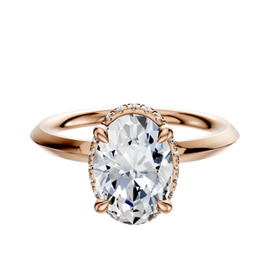 14K Rose Gold 4 Prong Collar Classic Knife Edge 2.0mm Engagement Ring