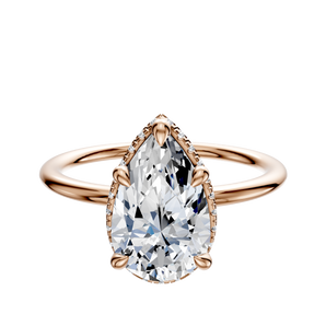 14K Rose Gold 4 Prong Collar Classic Dome 1.5mm Engagement Ring